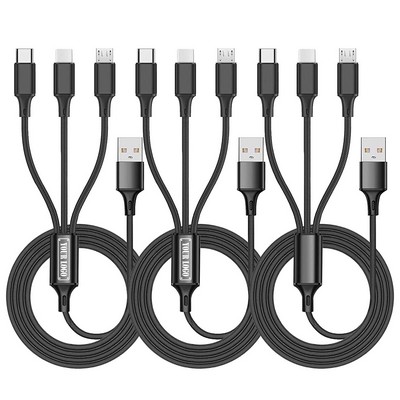 3" 1 Nylon USB Charging Cord