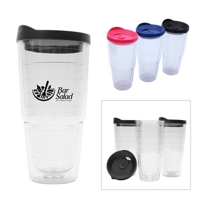 24oz Double Wall Plastic Orbit Tumbler