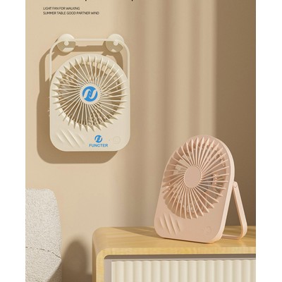 Mini Desk Fan Desktop Fan Battery Operated Rechargeable Fan