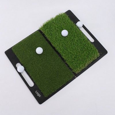 2 In 1 Foldaway Golf Hitting Mat-Long And Short Grass