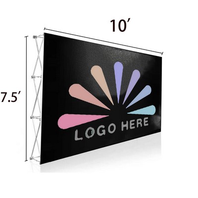 7.5 X 10' Pop Up Tension Fabric Pop Up Display Stand