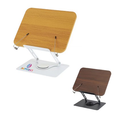 Wood Grain Rotating Book Holder