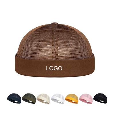 Summer Breathable Mesh Docker Brimless Skull Cap