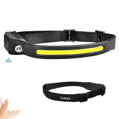 Headband Flashlight W/ Rechargable Battery