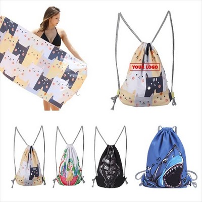 TropiPrint Microfiber Beach Bag Towel