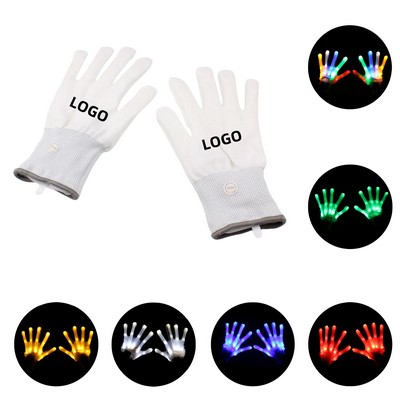 LED Colorful Flashing Finger Lighting Gloves