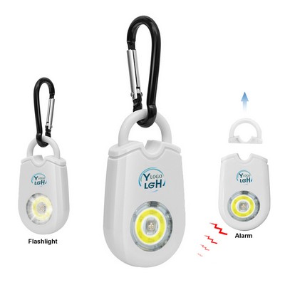 Safety Alarm With Round Flashlight