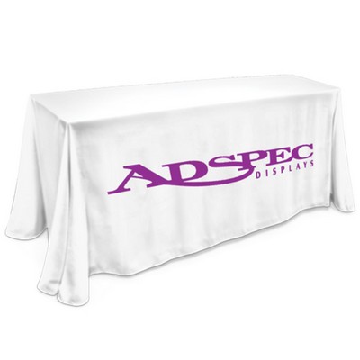 6' White Table Cloth - Printed