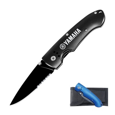 Black Stainless Steel Lock Back Knife