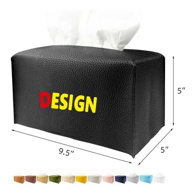 Modern Rectangular PU Leather Tissue Box