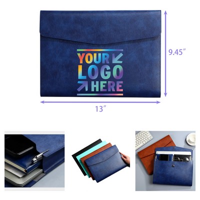 A4 Leather Large Capacity Document Pouch