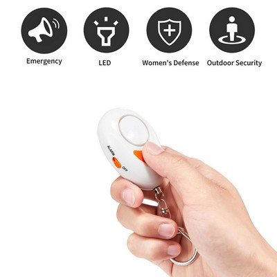 Egg Shaped Safety Alarm With Flashlight 120DB Panic Sound