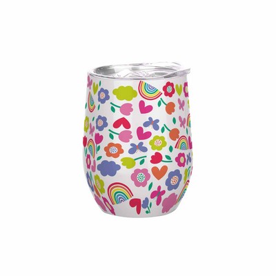 12oz Tumbler with Handle - Colorful Patterns