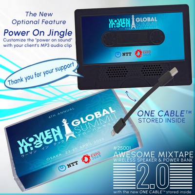 Awesome Mixtape 2.0 Wireless Speaker with One Cable™ Power Bank
