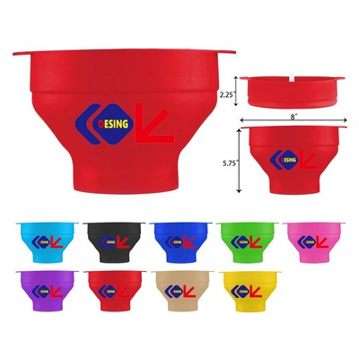 Collapsible Silicone Microwave Popcorn Bowl