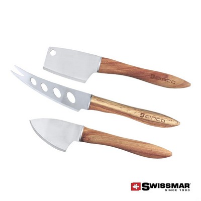 Swissmar® Acacia Handle Cheese Knife Set - 3pc