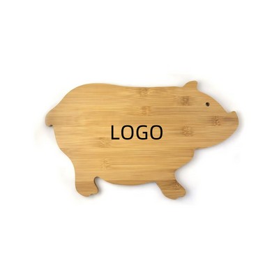 Bamboo Pig Shaped Cutting Board - Eco-Friendly Charcuterie Serving Platter
