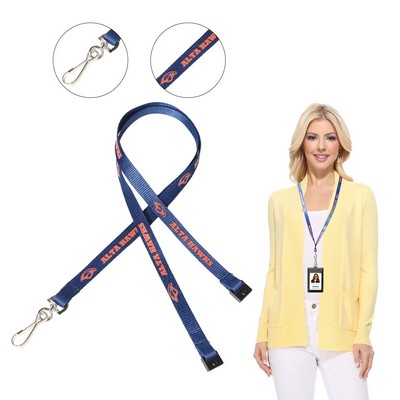 Custom 3/8" Lanyard w/ Safety Breakaway & Swivel J Hook