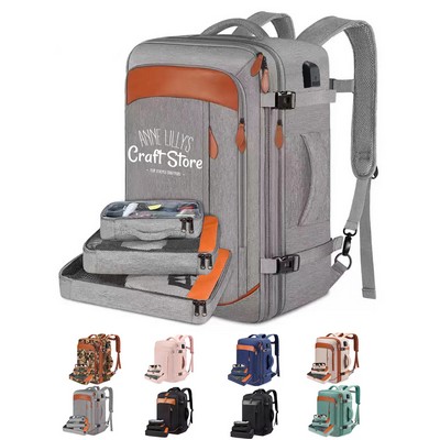 50L Travel Backpack with 3 Packing Cubes