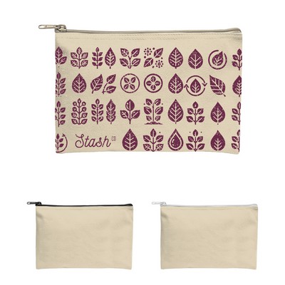 Recycled Canvas Zippered Pouch