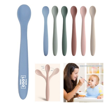 Baby Soft Silicone Feeding Spoon.