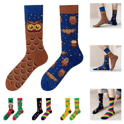 Cartoon Crew Cotton Socks