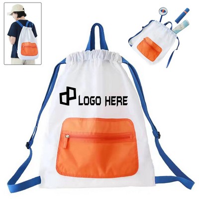 16.54X19.69 Inch Nylon Drawstring Backpack