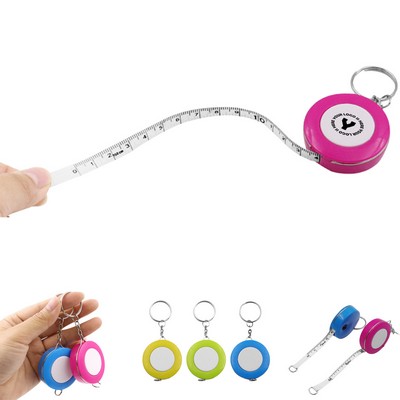 Mini Dual Sided Round Retractable Soft Measuring Tape