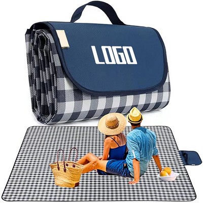 80"X 59" Roll-Up Picnic Blanket Beach Blanket