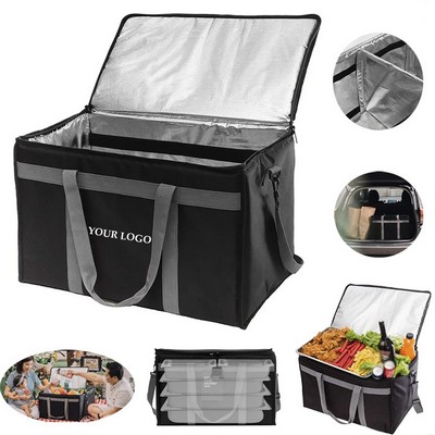 Large Insulated Grocery Delivery Box Waterproof Food Warmer Organizer Food Carrying Case