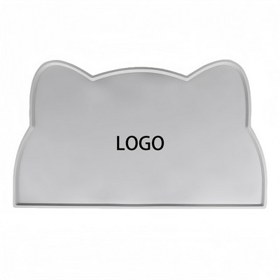 Non-slip Silicone Cat Ear Shaped Pet Placemat