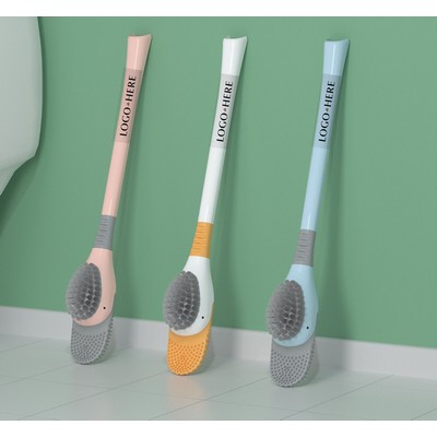 Duck-Shaped Dual-Bristle Toilet Brush- Versatile Cleaning with TPU Soft Head