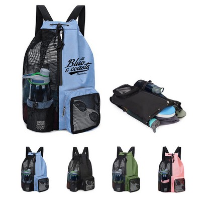Mesh Sport Drawstring Backpack