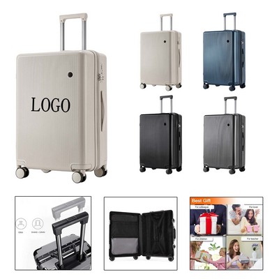Large Capacity Leather Trolley Suitcase
