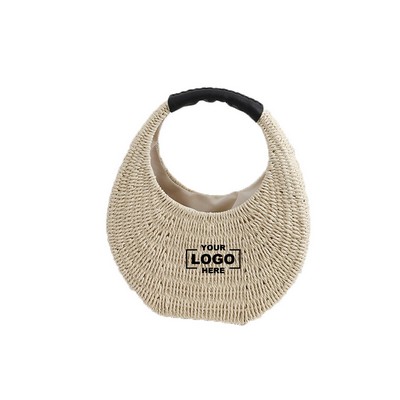 Chic Woven Rattan Handbag