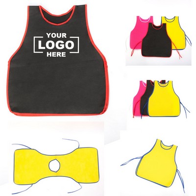 Non-Woven Waterproof Children Apron Kids Drawing Apron W/ Pockets.