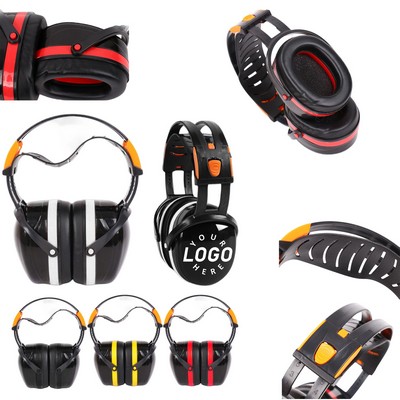 Foldable Ear Muffs for Noise Reduction With Adjustable Headband
