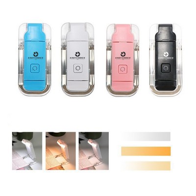 USB Rechargeable Foldable Clip On Book Light