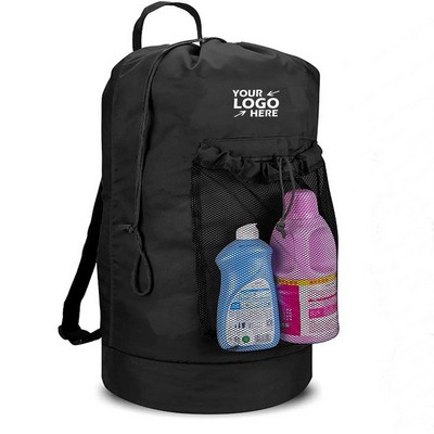 Backpack Laundry Bag with Mesh Pocket