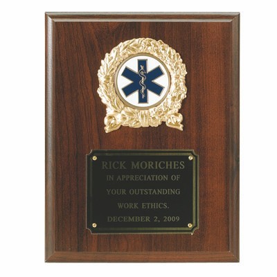Walnut Finish Occupational Plaque - Takes 2" Insert (7" x 9")
