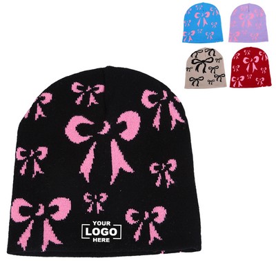 Slouchy Knit Skull Warm Beanie Hat