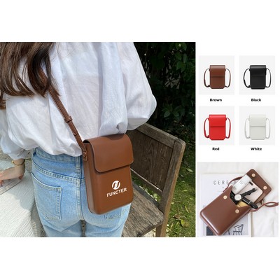 PU Leather Cell Phone Purse Bag Small Crossbody Bag Mini Messenger Bag Wallet Bag Shoulder Handbag