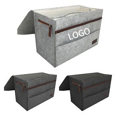 Felt Storage Basket For Bedside Organization