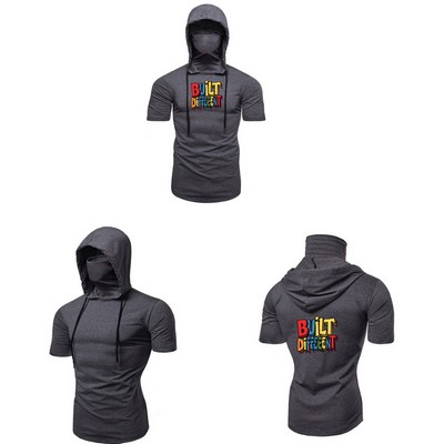 Men's Short Sleeves Hoodie Sweatshirt