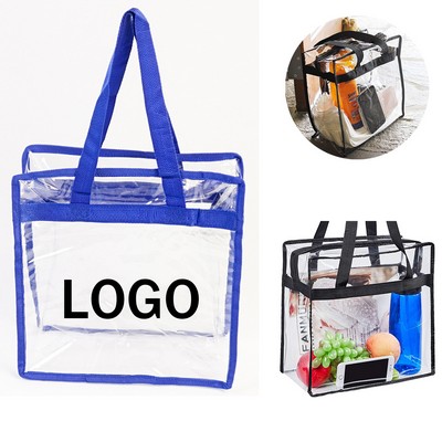 Customizable Clear Pvc Tote Bag For Shopping