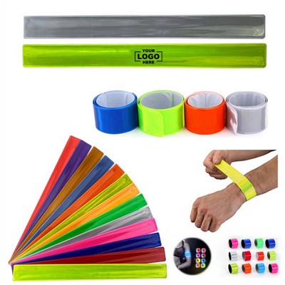 PVC Safety Reflective Slap Wrap Bracelet