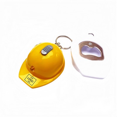 Helmet Keychain With Bottle Opener