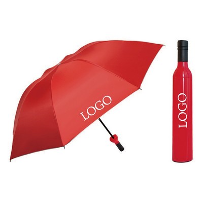 Wine Bottle Folding Umbrella