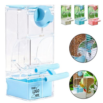 Parrot Bird Feeder Anti-Spill Automatic Dispenser Hanging Food Container