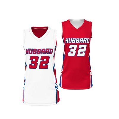 Women's/Girls BB Singly Ply Reversible V-Neck Jersey